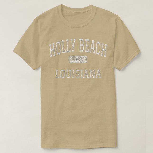 Camiseta Holly Beach Louisiana LA Vintage (Diseño del anverso)