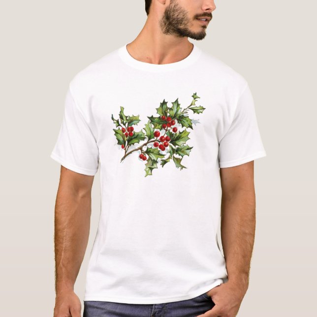 Camiseta Holly Berries 001 (Anverso)
