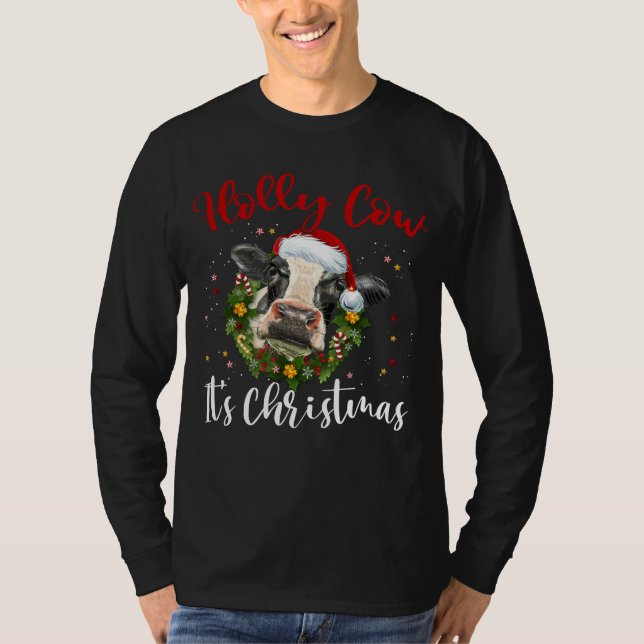 Camiseta holly cow it's christmas T-shirt (Anverso)
