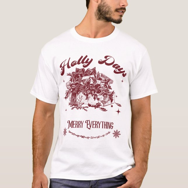 Camiseta Holly Days Vintage Christmas (Anverso)