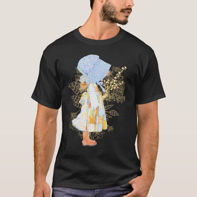 Camiseta Holly Hobbie Chica del condado Holding Flowers Swe (Anverso)