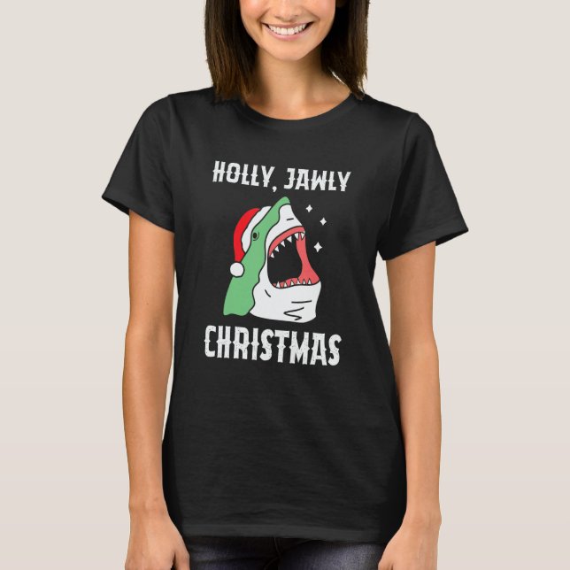 Camiseta Holly Jawly Christmas  Christmas In July Shark (Anverso)