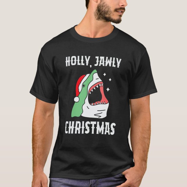 Camiseta Holly Jawly Christmas  Christmas In July Shark (Anverso)