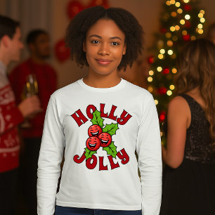 Camiseta Holly Jolly Funny Laughing Holly Navidades
