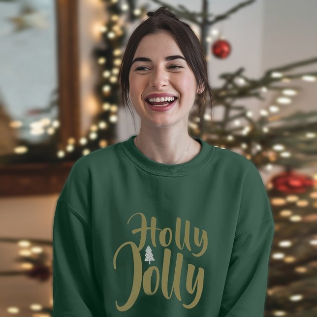 Camiseta Holly Jolly Green Merry Christmas Long Sleeve (Subido por el creador)
