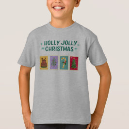 Camiseta Holly Jolly Navidades de vacaciones niños camisas