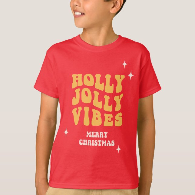 Camiseta Holly Jolly Vibes - Feliz Navidad (Anverso)