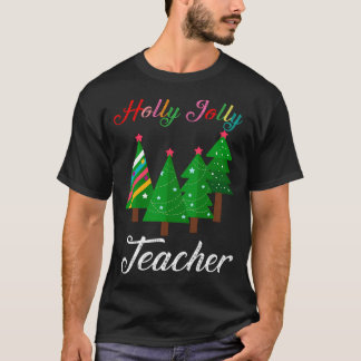 Camiseta Holly N Jolly Santa Navidades profesora divertida 