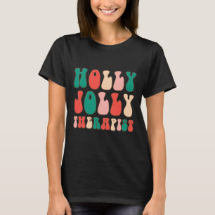 Camiseta Holly Xmas Navidades del Terapista Retro Groovy