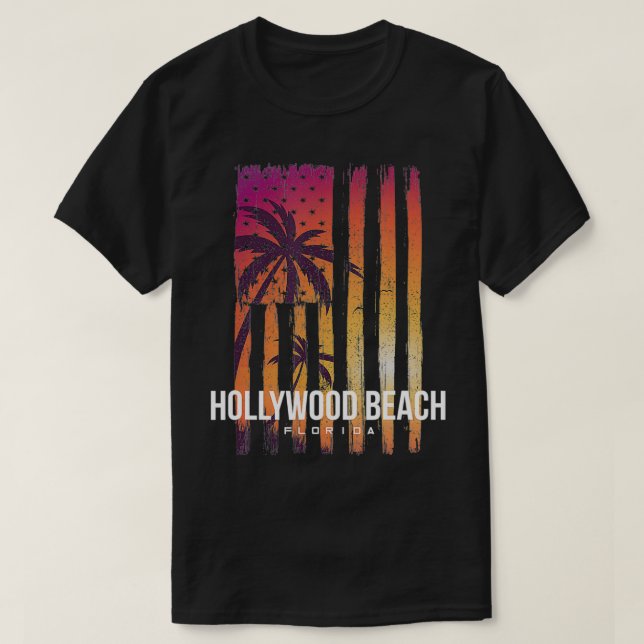 Camiseta Hollywood Beach USA Florida  (Diseño del anverso)