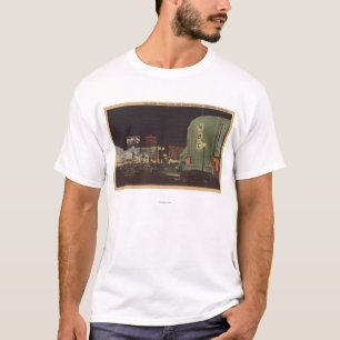Camiseta Hollywood, CA - calle de la vid de la puesta del