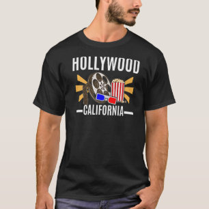 Camiseta Hollywood Califonia Estadounidense Vacaciones Viaj