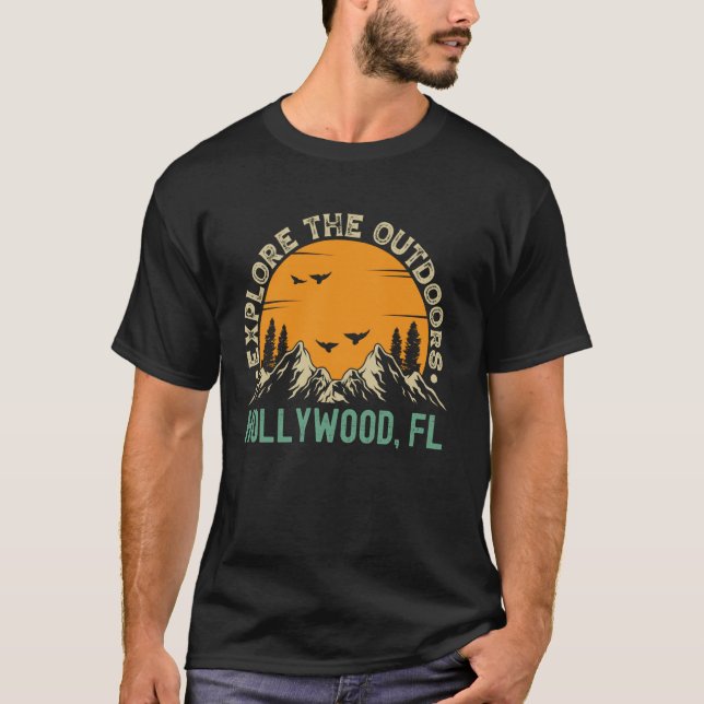Camiseta Hollywood, Florida - Explora El Exterior (Anverso)