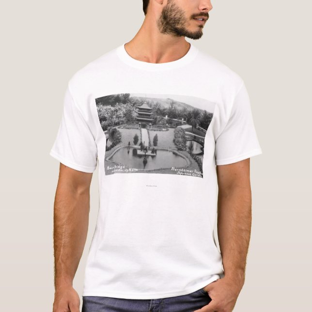 Camiseta Hollywood, hogar de CA Bernheimer en jardín (Anverso)