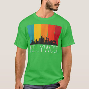 Camiseta Hollywood Skyline Retro desde Los Ángeles en Calif