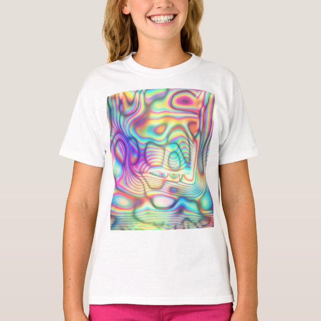 Camiseta Holo Holográfico de Trippy colorido (Anverso)
