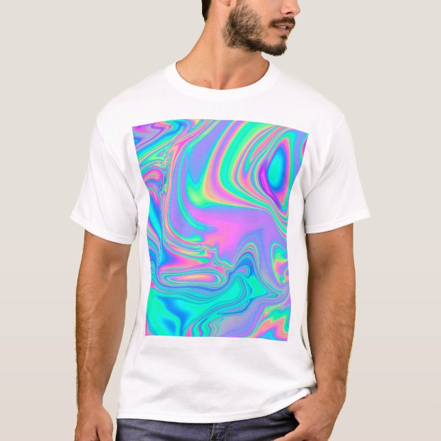 Camiseta Holografía irlandesa: Textura de Neon Marcado (Anverso)