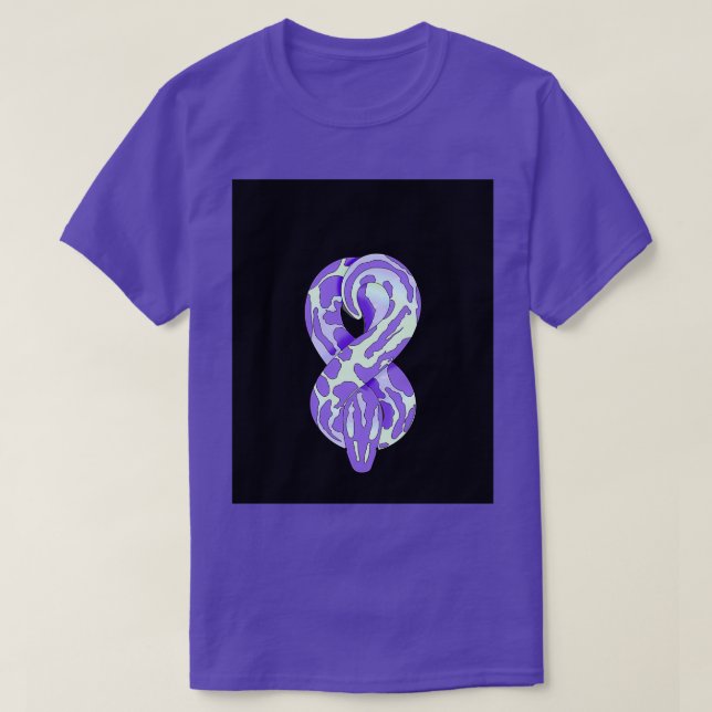 Camiseta Holográfico iridiscente Figura 8 Gráfica de serpie (Diseño del anverso)