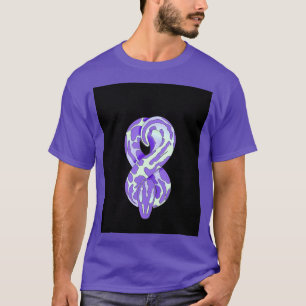 Camiseta Holográfico iridiscente Figura 8 Gráfica de serpie
