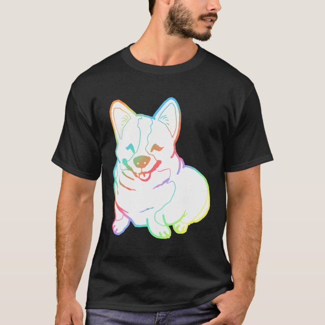 Camiseta Holographic Fat Corgi Magnet (Anverso)