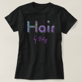 Camiseta Holographic Neon Purpurina Hair Stylist
