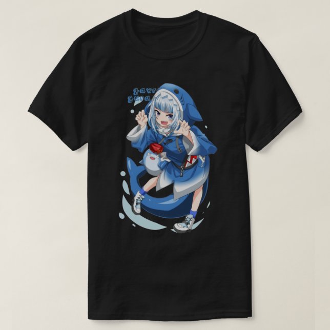 Camiseta Hololien EN - Gawr Gura Shark (Diseño del anverso)