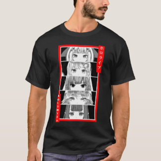 Camiseta Hololiva EN Holomyth Panel negro _amp_ blanco