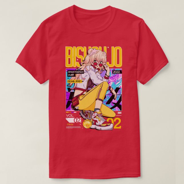 Camiseta Hololivo Japón Momosuzu Nene (Diseño del anverso)