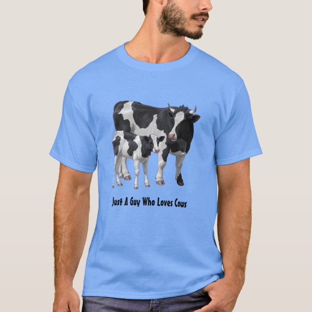 Camiseta Holstein Cow & Cute Calf Personaliza tu Texto (Anverso)