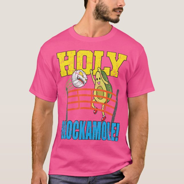 Camiseta Holy Blockamole Funny Cute Volleyball Block Avocad (Anverso)