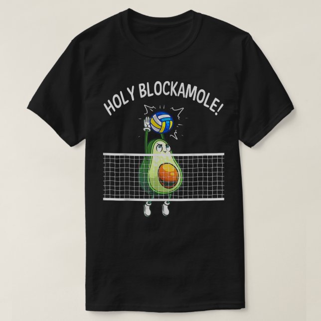 Camiseta Holy Blockamole Volleyball  Player Blocker Avocado (Diseño del anverso)