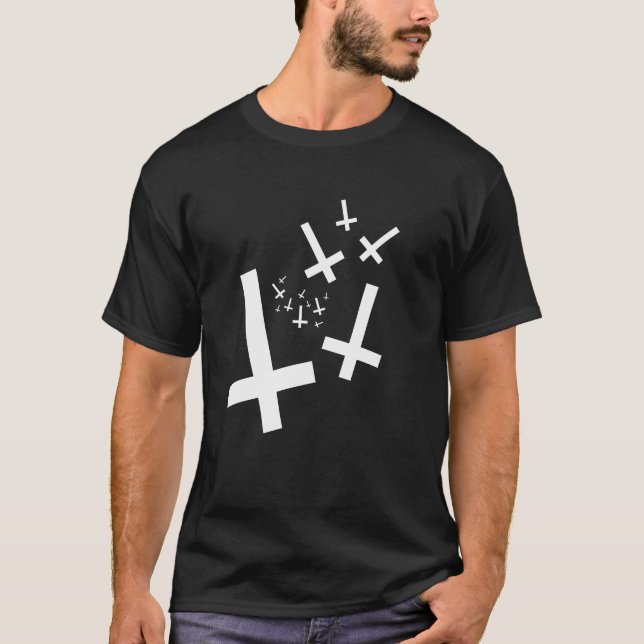 Camiseta Holy Crosses 666 Hail Satan (Anverso)