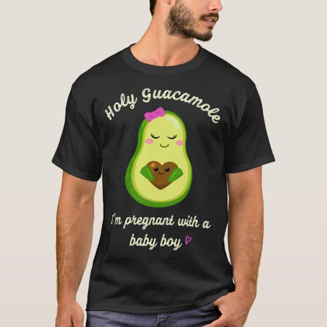 Camiseta Holy Guacamole Funny Avocado Pregnancy Announcemen (Anverso)