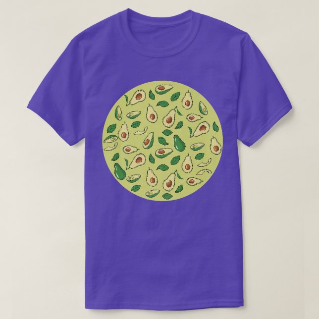 Camiseta Holy Guacamole Funny Avocados Pattern Vegan (Diseño del anverso)