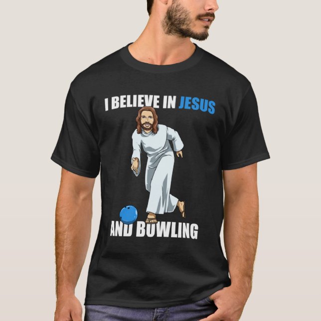 Camiseta Holy Strike  Bowling Jesus  2 (Anverso)