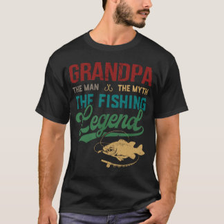 Camiseta Hombre Abuelo Hombre Mítico Leyenda de Pesca Pesca