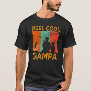 Camiseta Hombre Abuelo Pescador Genial Papá Pescador Vintag