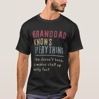 Camiseta Hombre Abuelo sabe todo lo que el abuelo regala ca
