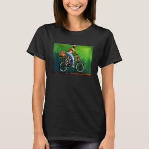 Camiseta Hombre africano montando bicicleta  Obra de arte c