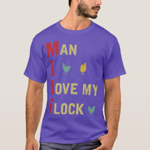 Camiseta Hombre agricultor de pollo Amo a mi rebaño