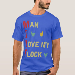 Camiseta Hombre agricultor de pollo Amo a mi rebaño