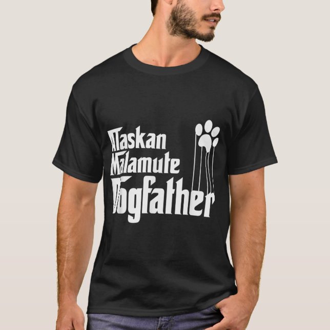 Camiseta Hombre Alaskan Malamute Perro papá, padre de perro (Anverso)