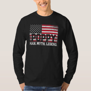 Camiseta Hombre Amapola El Hombre Mito Leyenda Bandera Amer