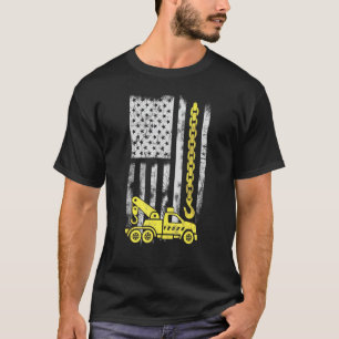 Camiseta Hombre Americano Distressed Amarillo Cadena Gancho