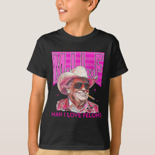 Camiseta Hombre Amo A Los Felons Divertidos Rosa Trump 2024