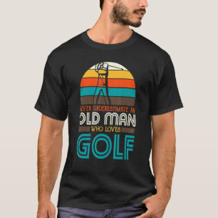 Camiseta Hombre anciano que ama la pelota de golf golfista 