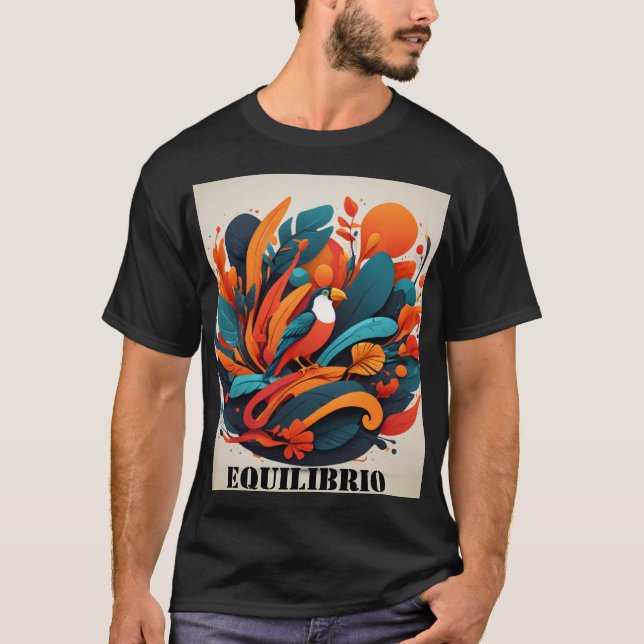 Camiseta Hombre Arte Simbólico Equilibrio Natural (Anverso)