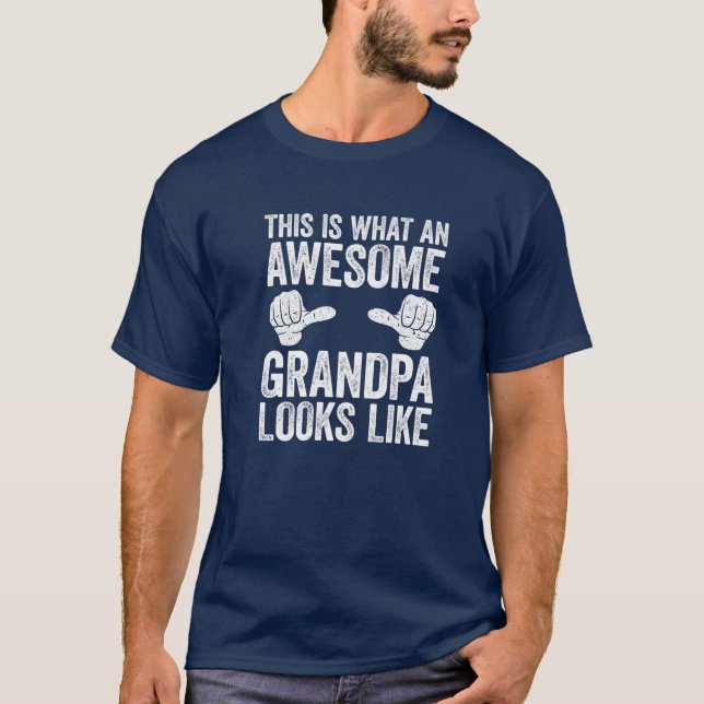 Camiseta Hombre, Así Se Ve Un Increíble Abuelo (Anverso)