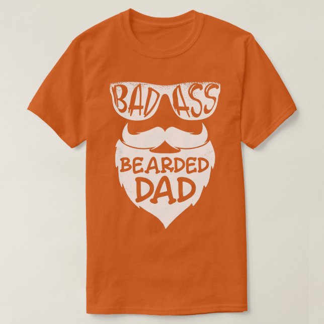 Camiseta Hombre Badass padre de papá con barba (Diseño del anverso)