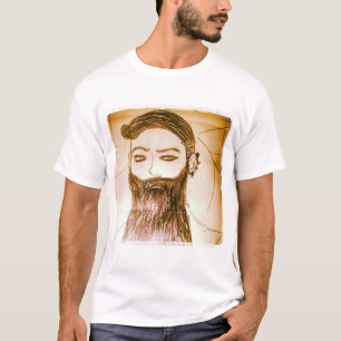 Camiseta hombre barbudo manga anime en mundo retorcido
